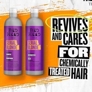 New TIGI Bed Head Shampoo & Conditioner Damaged Serial Blonde Hair 2 x 25.36 fl